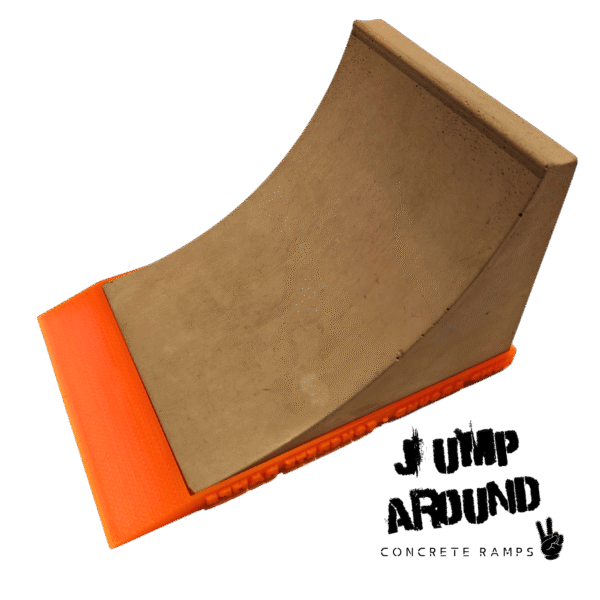 Jump Around Ramps - Quarterpipe High concrete V2 - Orange