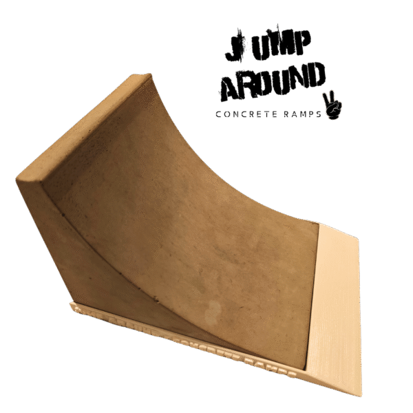 Jump Around Ramps - Quarterpipe High concrete V2 - Hvid