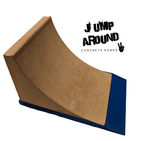 Jump Around Ramps - Quarterpipe High concrete V2 - Blå