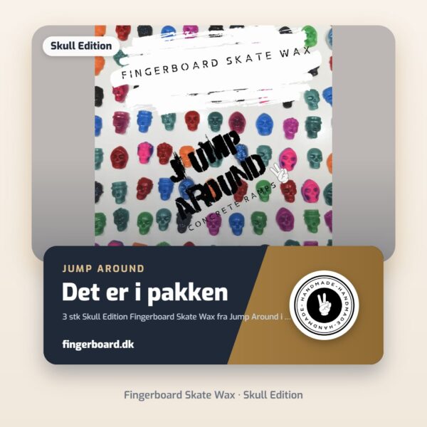 Det er i pakken: 3 stk Skull Edition Fingerboard Skate Wax fra Jump Around i … – Fingerboard Skate Wax - Skull Edition