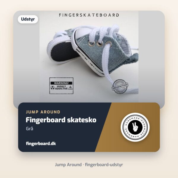 Jump Around Fingerboard skatesko - Grå – Jump Around