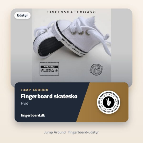 Jump Around Fingerboard skatesko - Hvid – Jump Around