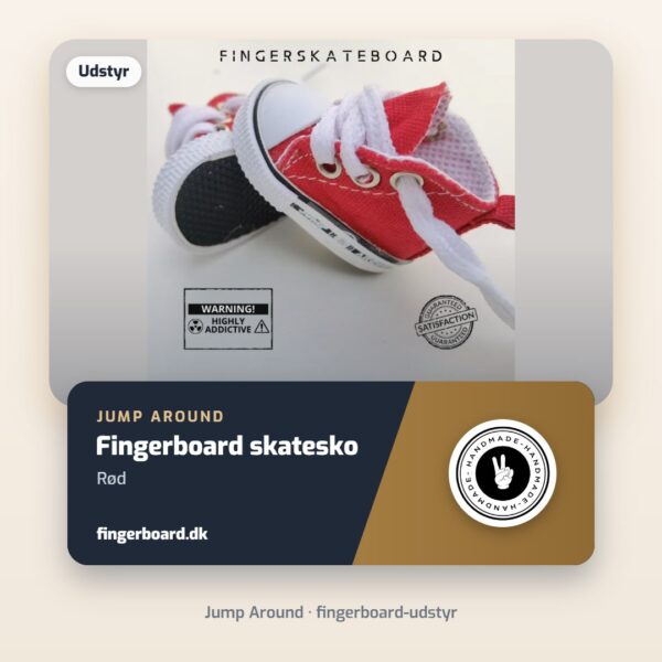 Jump Around Fingerboard skatesko - Rød – Jump Around