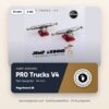 Jump Around PRO Trucks V4 - Rød baseplate 34mm – Jump Around fingerboard trucks