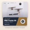 Jump Around PRO Trucks V4 - Sølv baseplate 36mm – Jump Around fingerboard trucks