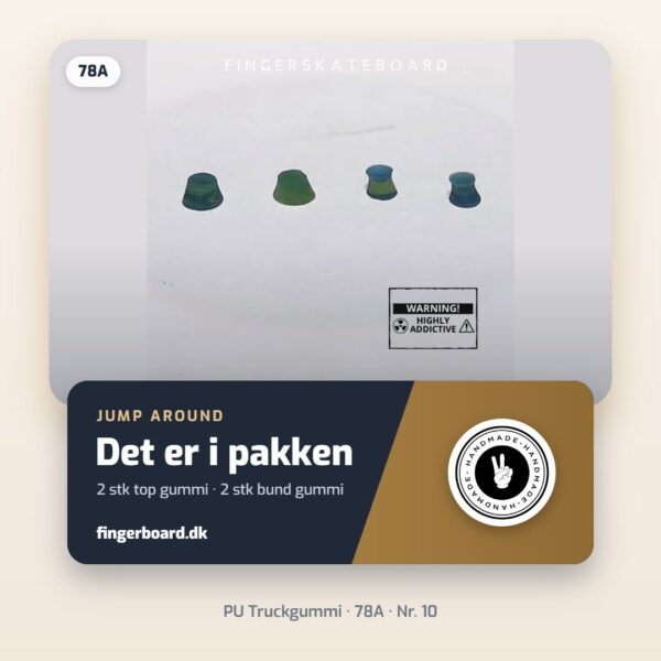 Det er i pakken: 2 stk top gummi · 2 stk bund gummi – Jump Around Truck Gummi - 78A - 10