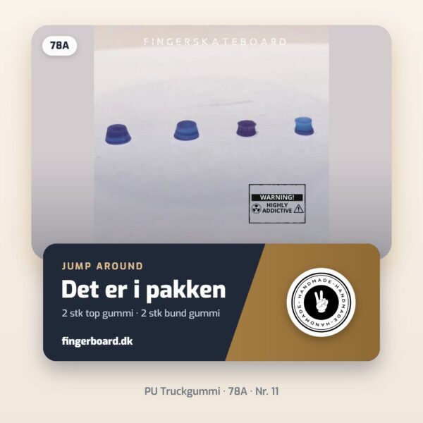 Det er i pakken: 2 stk top gummi · 2 stk bund gummi – Jump Around Truck Gummi - 78A - 11