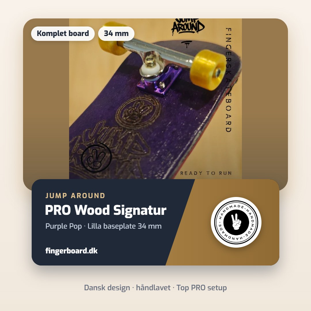 PRO WOOD SIGNATUR - Purple Pop - Lilla baseplate 34mm – Jump Around