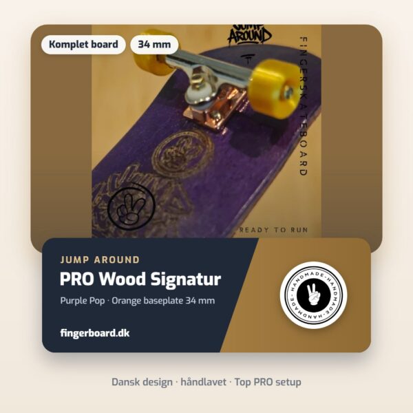 PRO WOOD SIGNATUR - Purple Pop - Orange baseplate 34mm – Jump Around