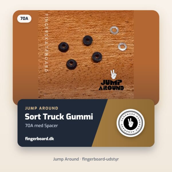 Sort Truck Gummi - 70A med Spacer – Jump Around